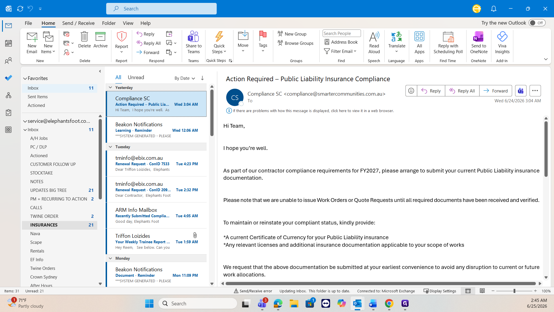 Step #10: Click Reply within an insurance thread when you have time to provide the required documentation.