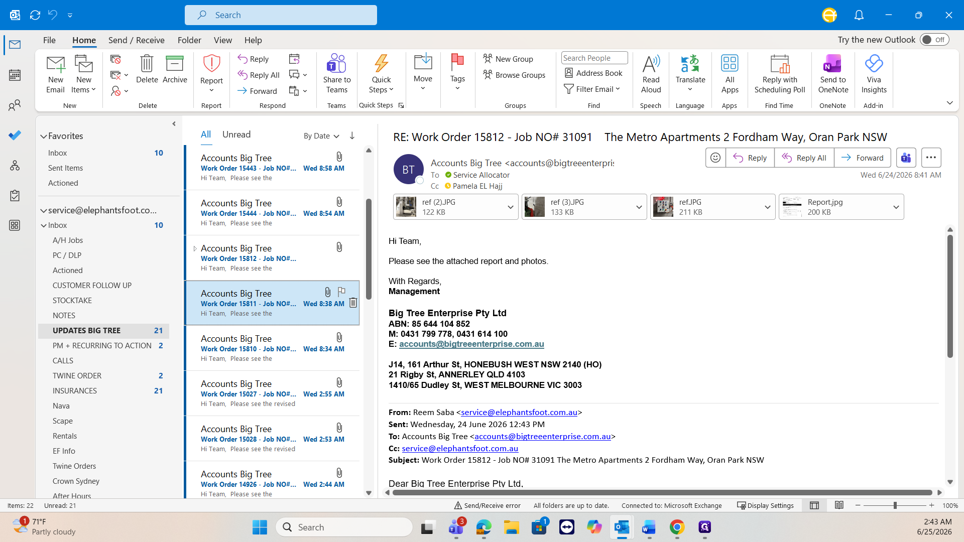 Step #4: Select another work order from the list to continue reviewing jobs.