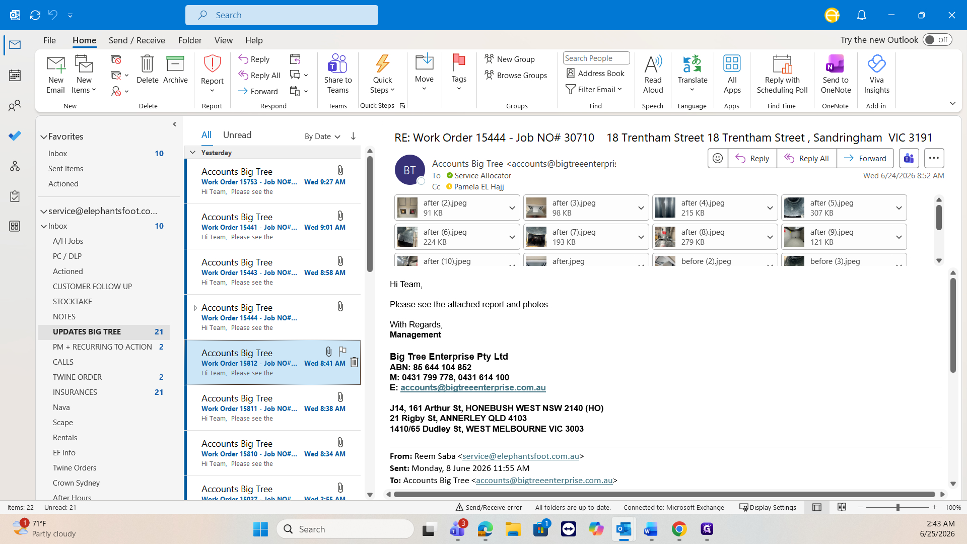 Step #5: Click the trash can icon to delete irrelevant or duplicate contractor emails.