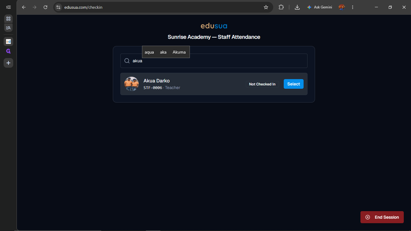 Step #8: Click Select next to your name in the search results.