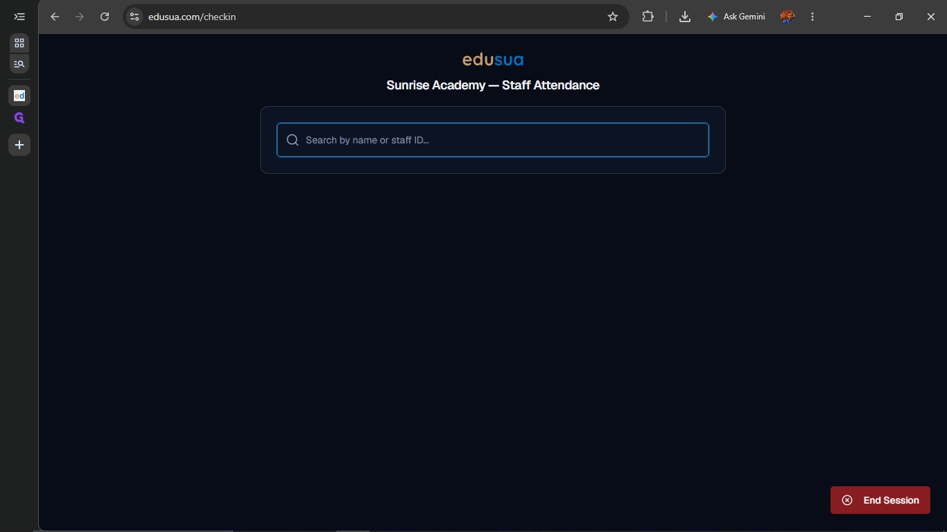 Step #6: Click the Search by name or staff ID... input field.
