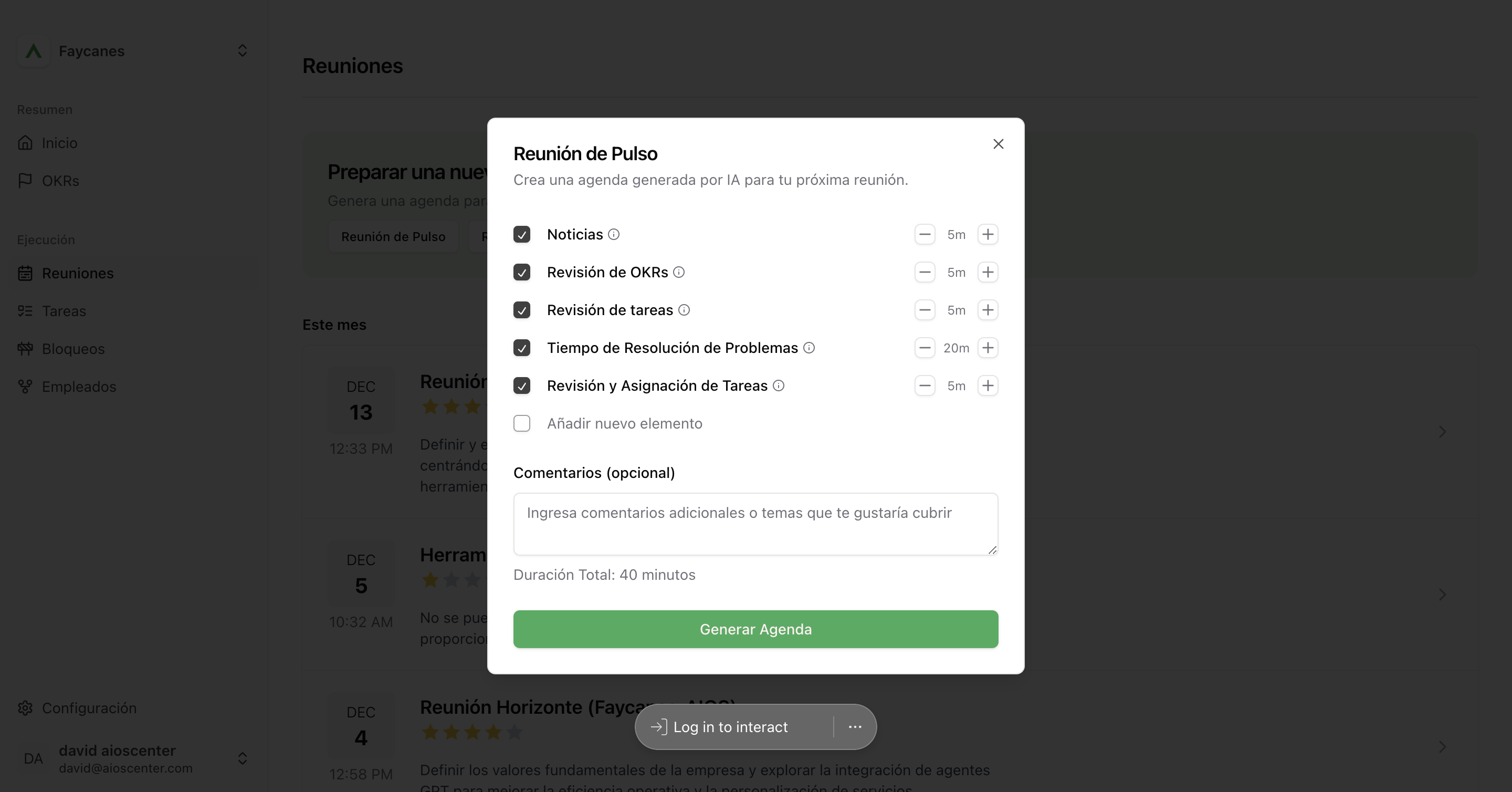 Step #27: Hagan clic en "Generar Agenda"