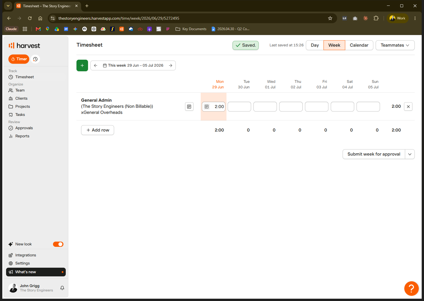Step #6: Click the notes icon to add an explanatory note if you selected the General Overheads bucket.