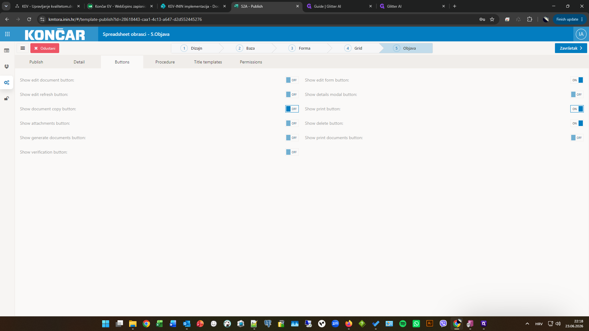 Step #2: Uključite opciju za kopiranje dokumenta promjenom postavke "Show document copy button" na ON.