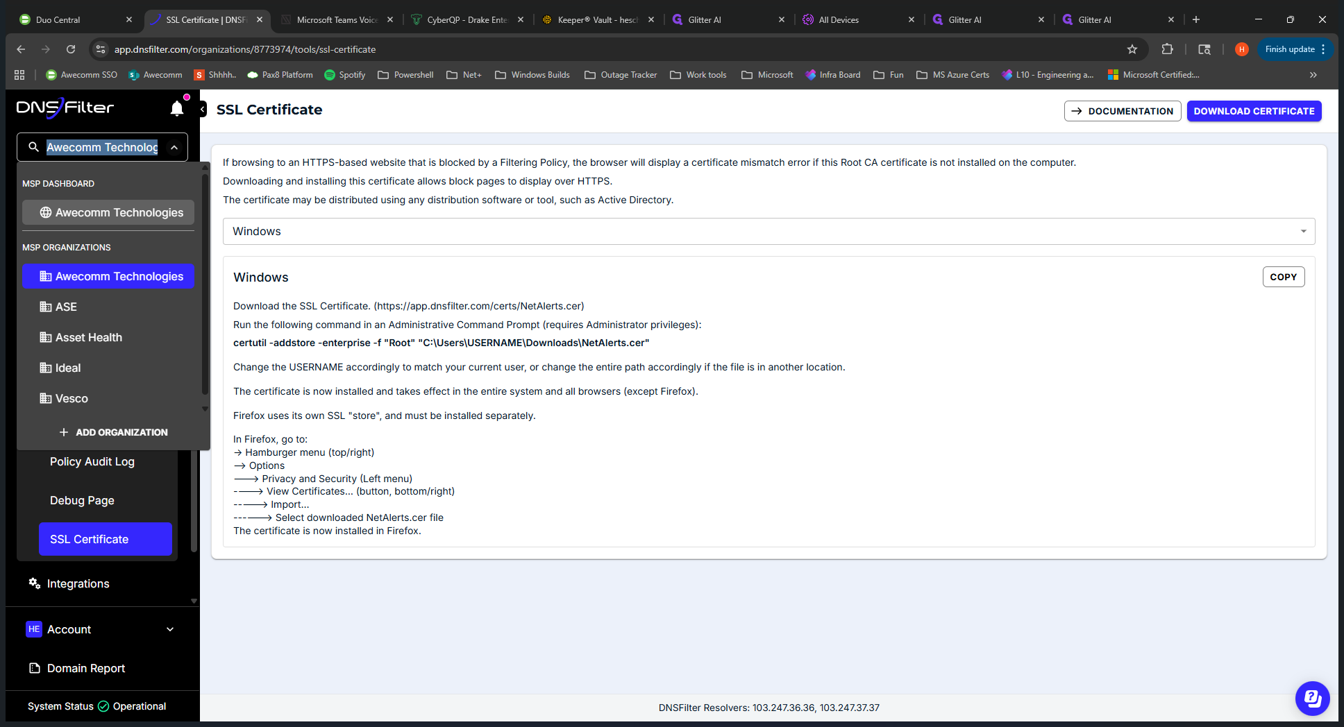 Step #49: Click on "QAwecomm Technolog"