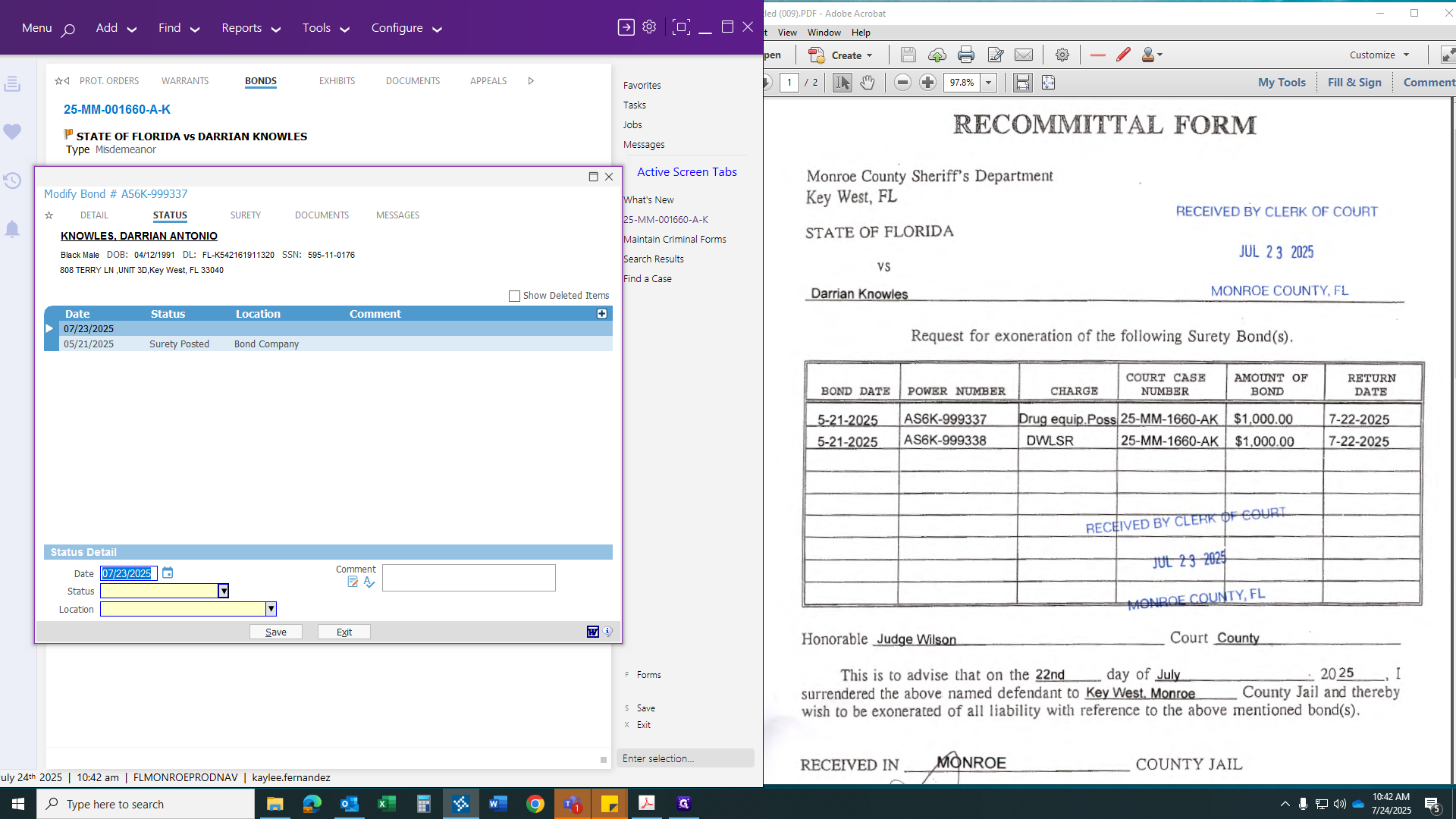 Step #16: Click on "drop down arrow"