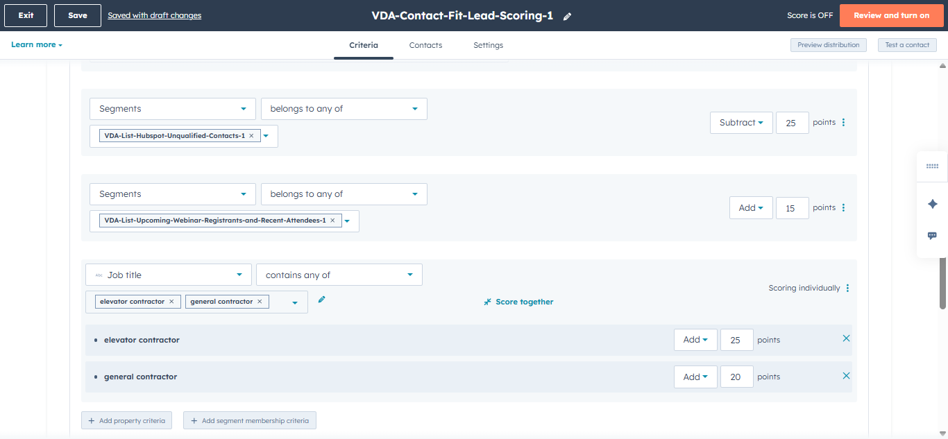 Step #18: Example segments