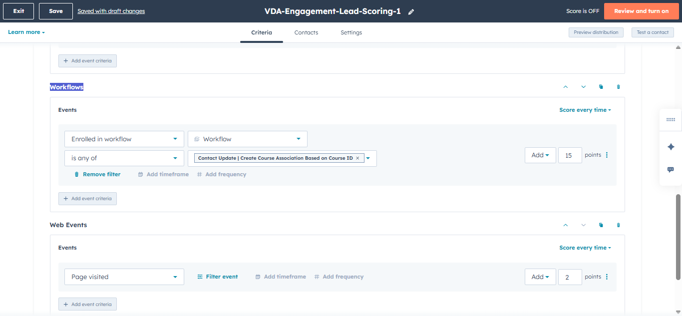 Step #8: Click on "Events"