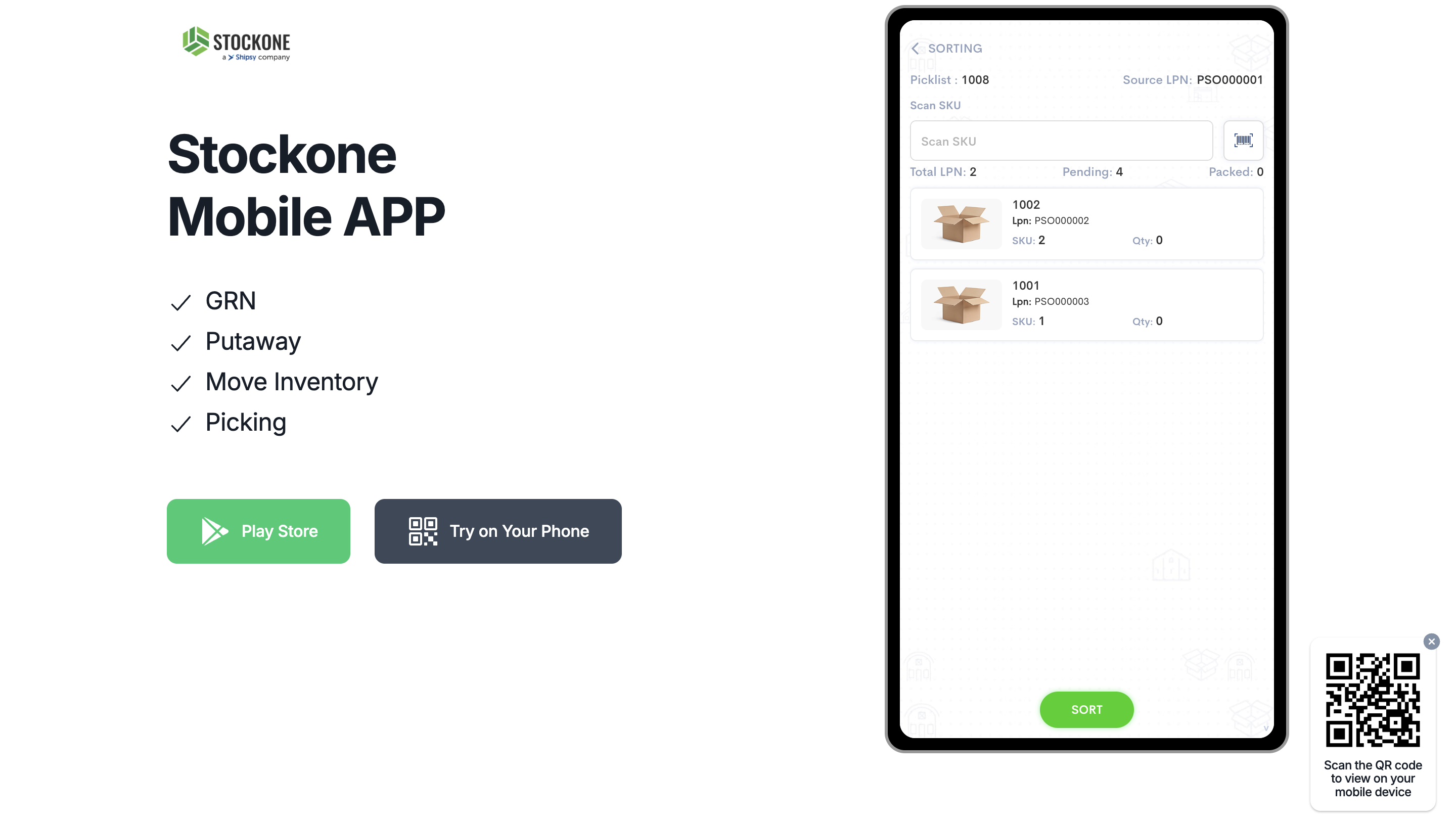 Step #15: Scan SKU code of each individual item and then scan LPN to add that particular SKU item into the LPN. Repeat for all the items in the list. 
