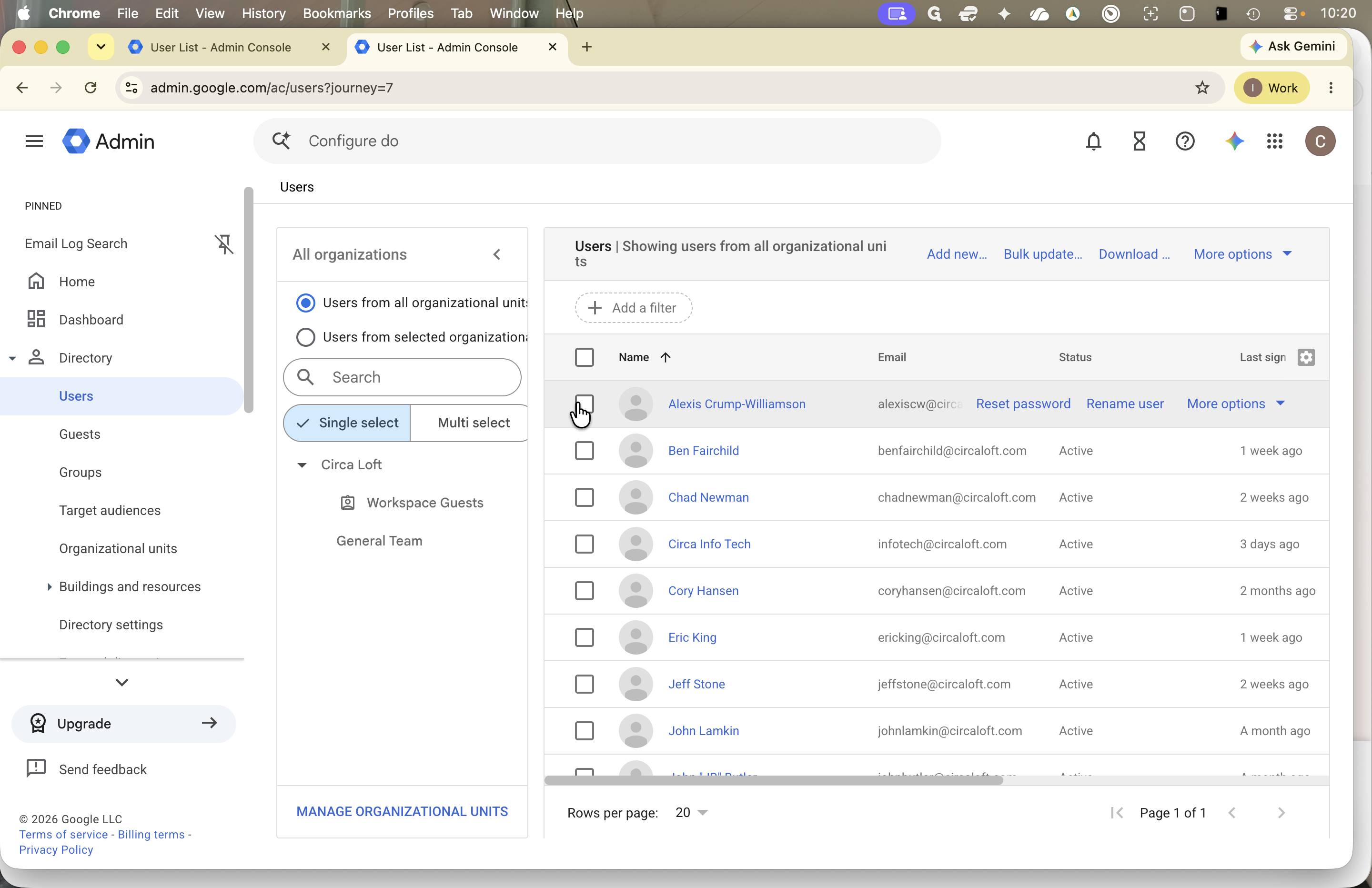 Step #12: Select the checkbox next to the newly created user.