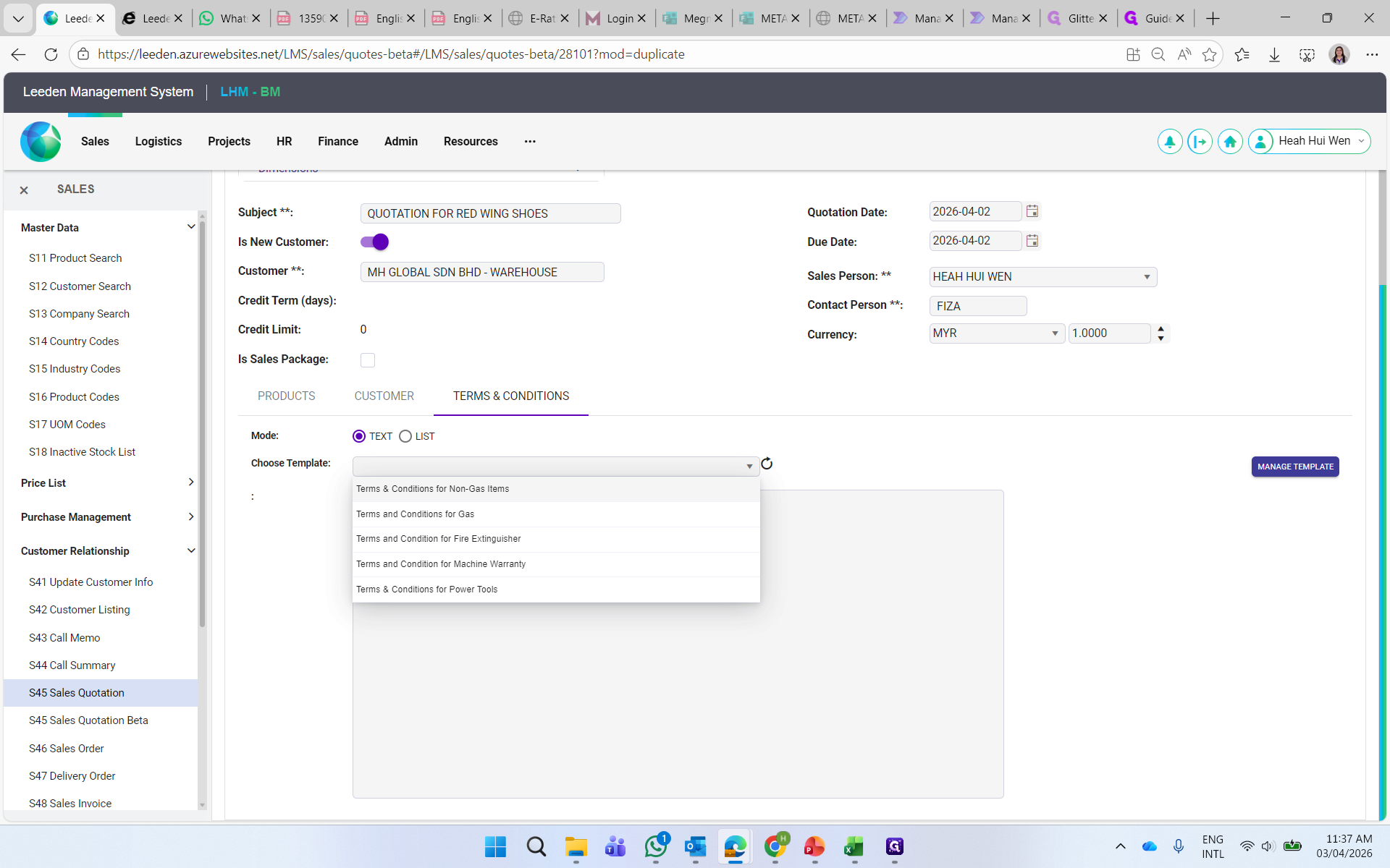 Step #2: Select the template you want.