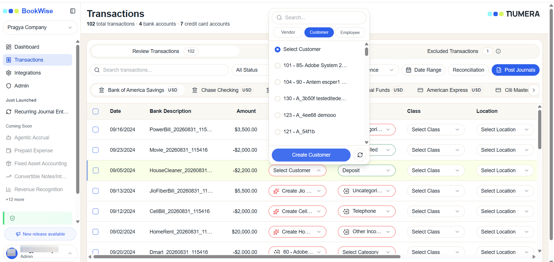 Step #5: Click on Create Customer