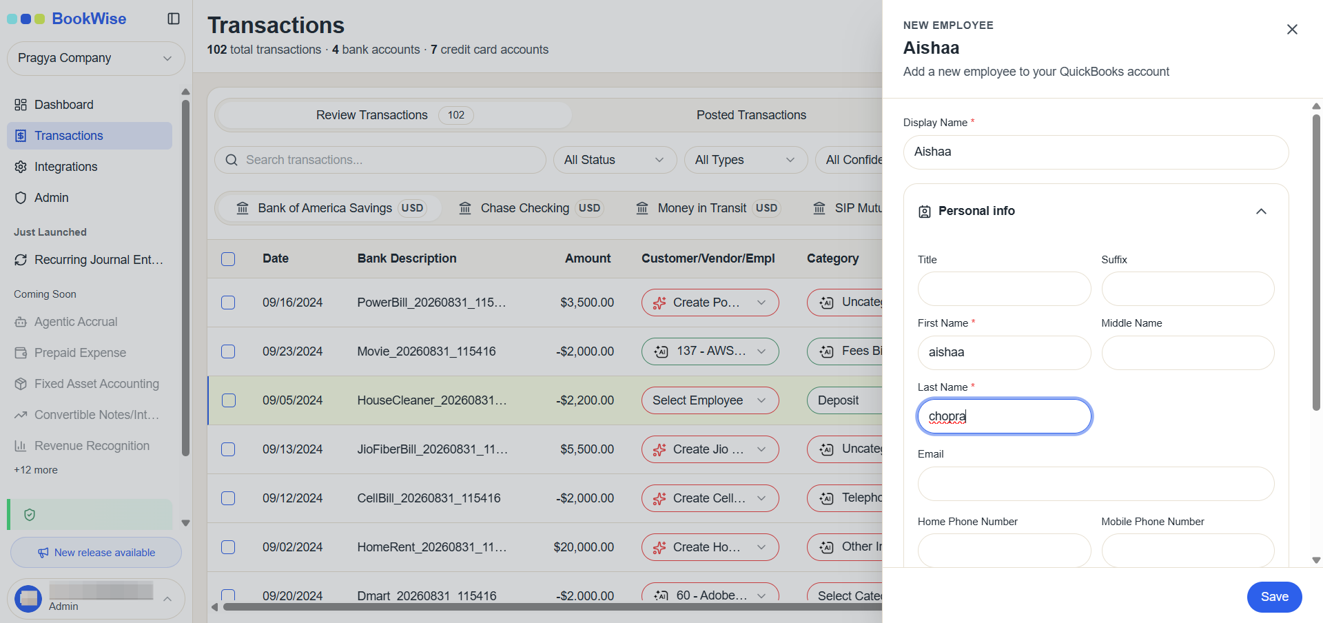 Step #9: Fill out the required fields in the form and click on Save
