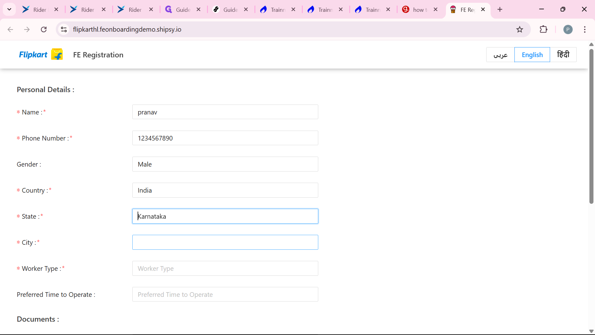 Step #12: Click Type and Choose city name here