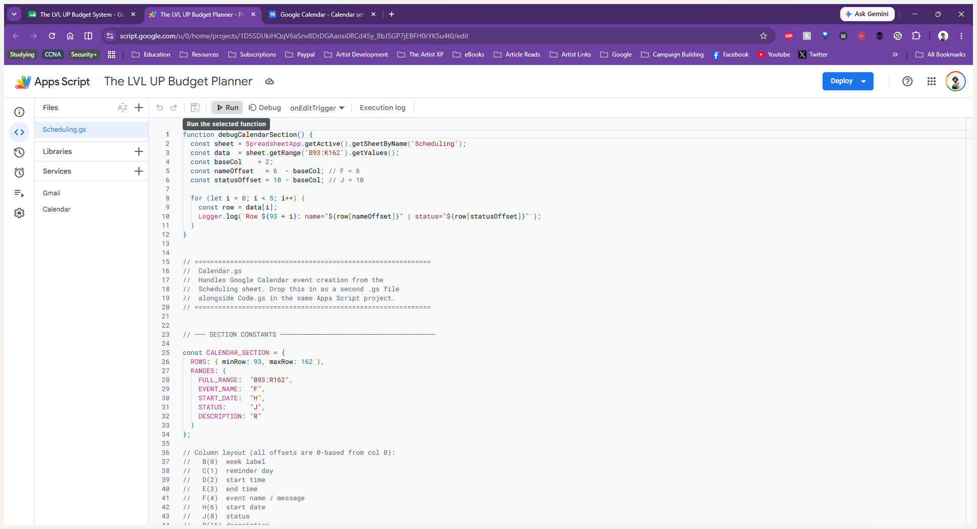 Step #14: Click ▷ Run to execute the function.