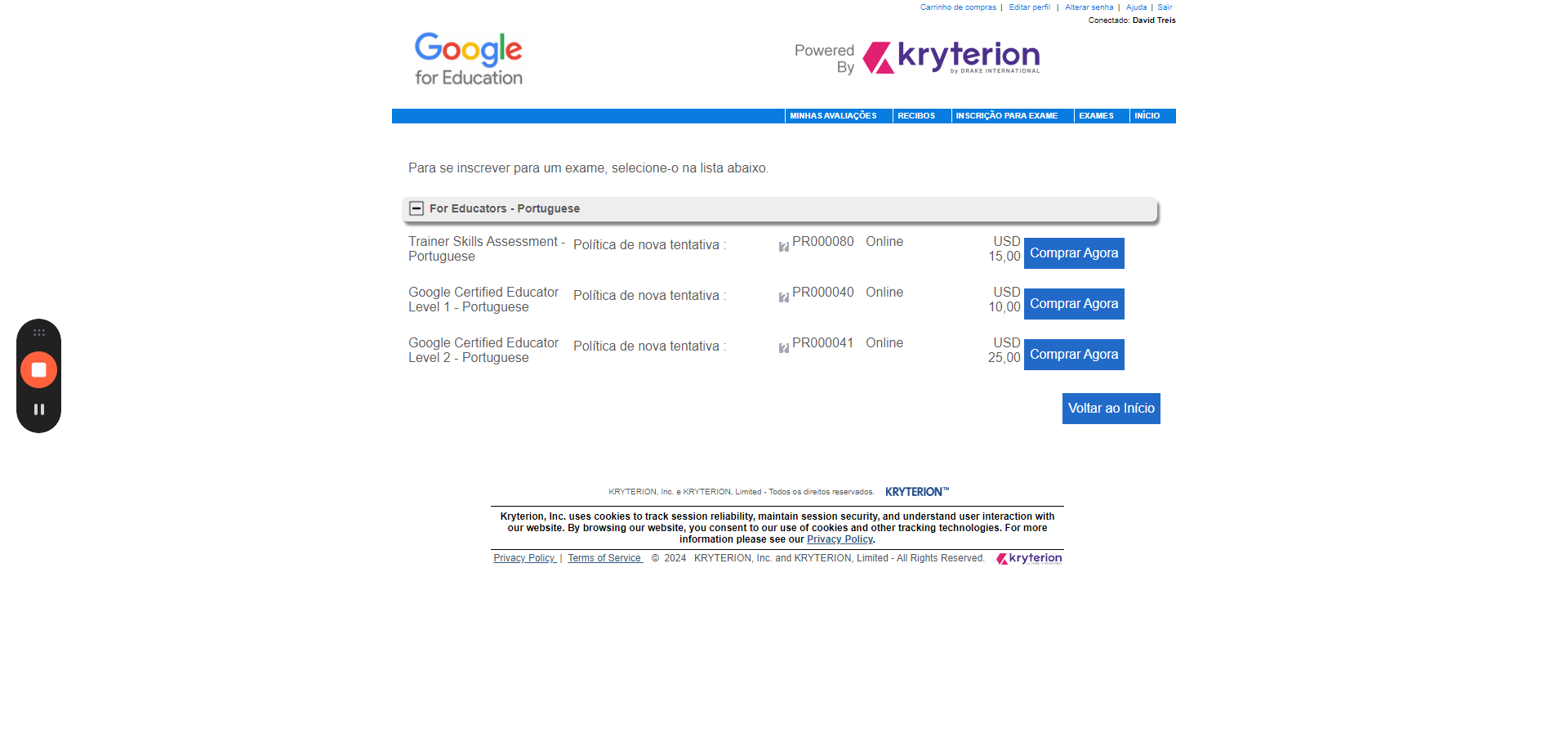 Step #21: Clique no botão Comprar Agora correspondente a certificação que você deseja.