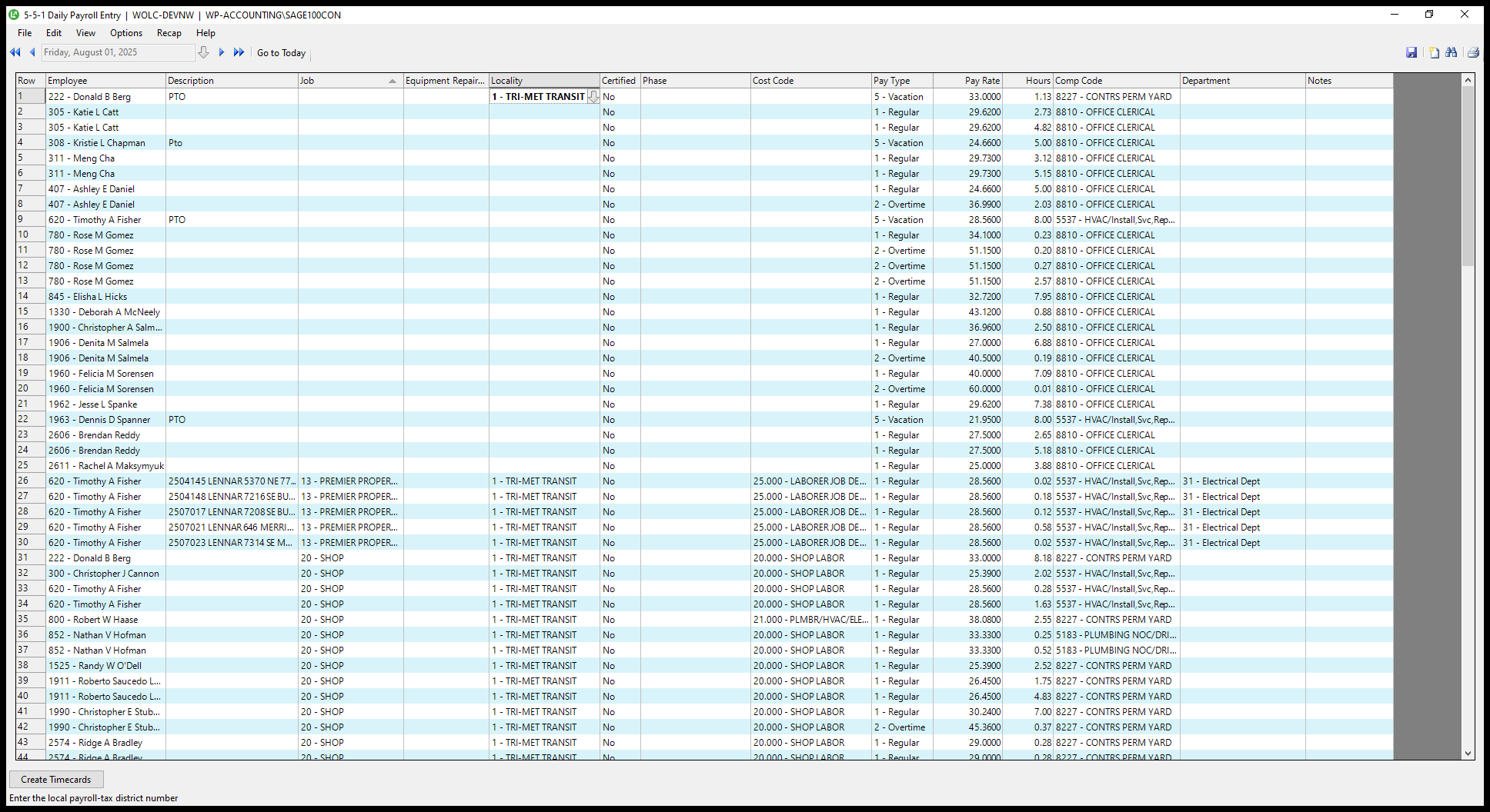 Step #13: Click on "1 - TRI - MET TRANSIT"