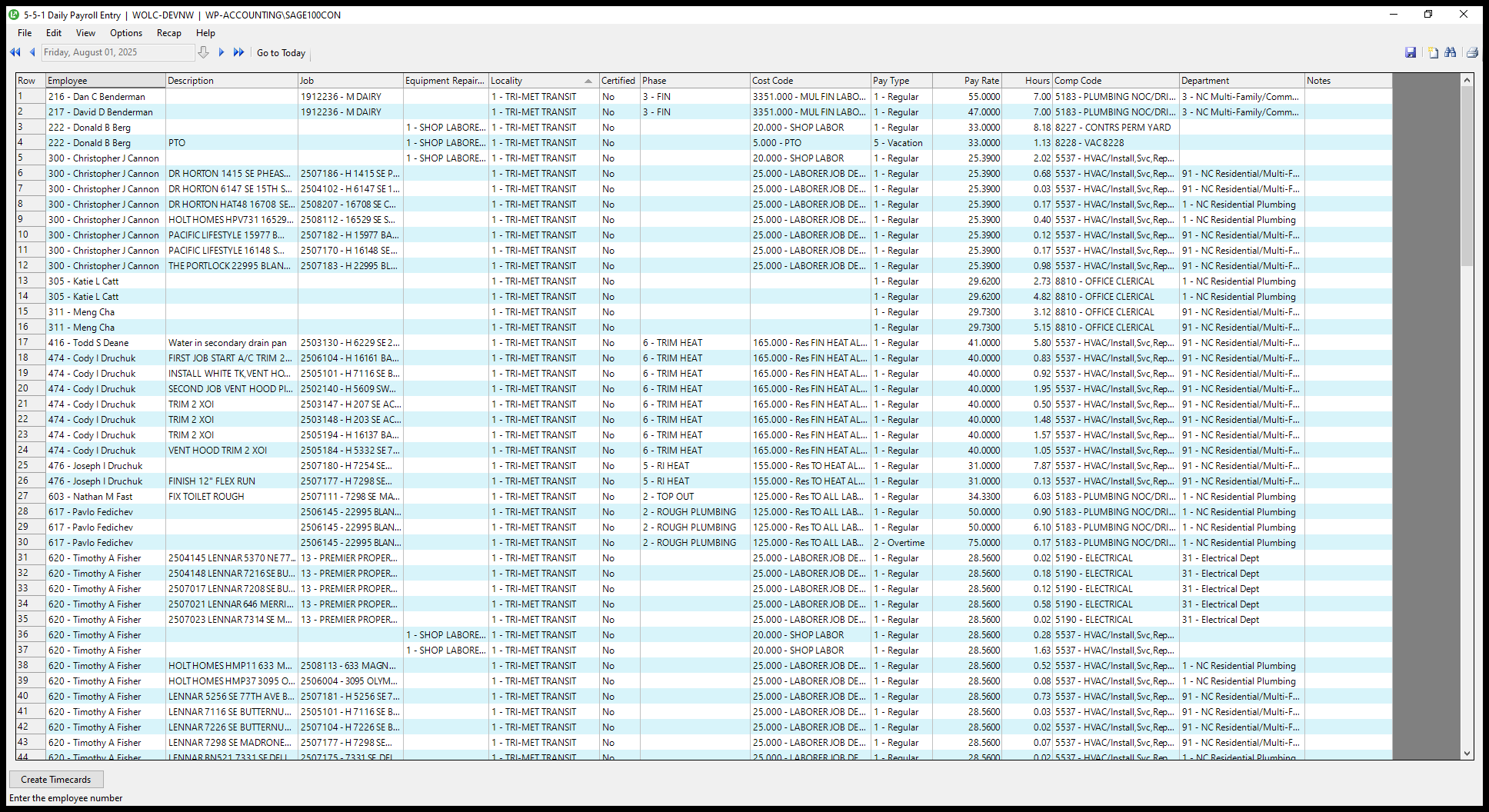 Step #57: Drag "3351.000 - MUL FIN LABO ..."