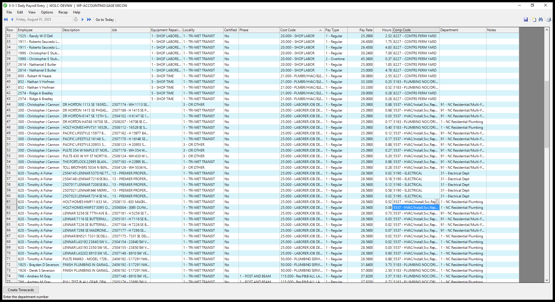 Step #61: Click on "0.08 5537 - HVAC /"
