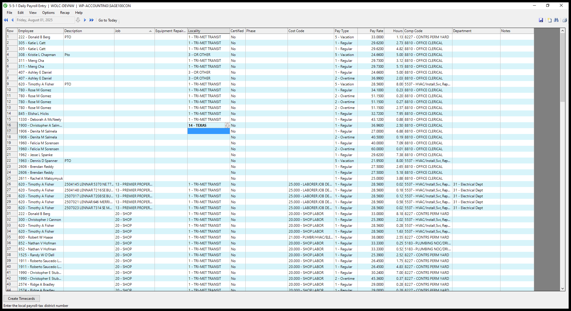 Step #21: Click on "14 - TEXAS"