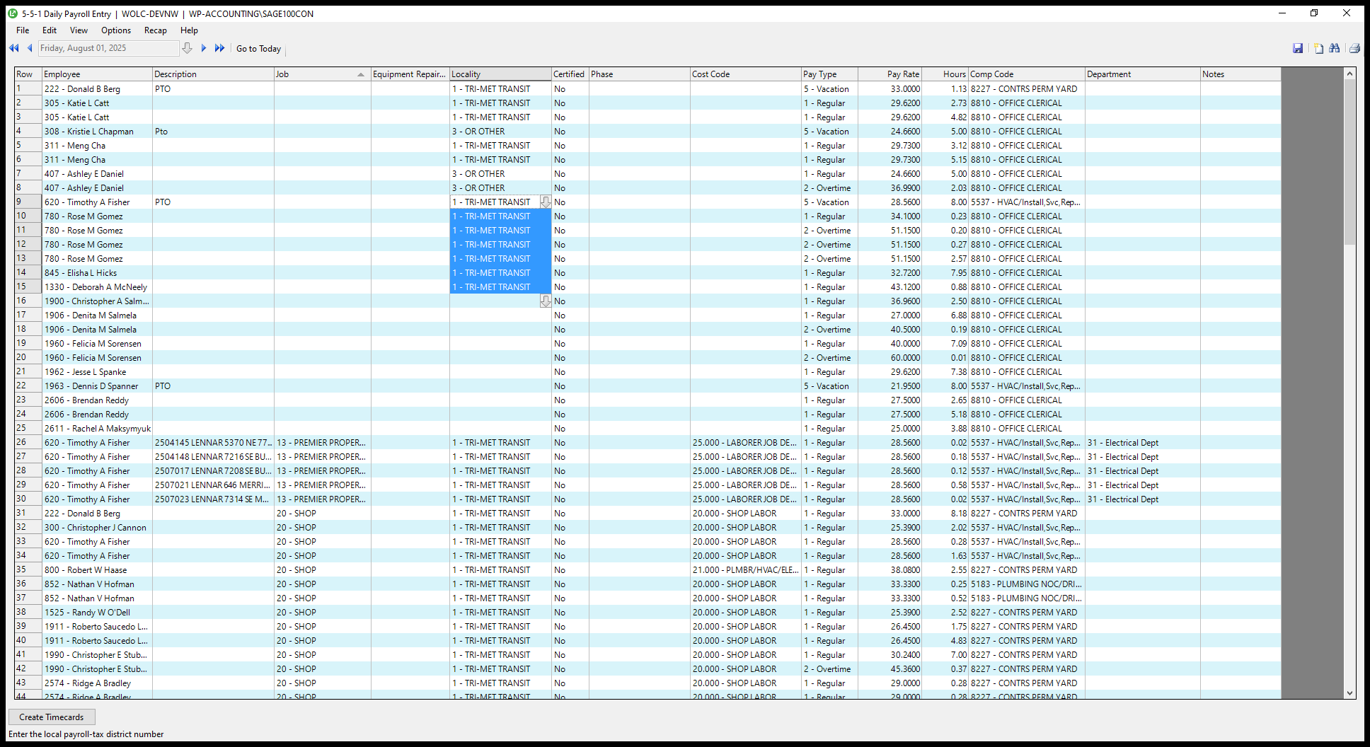 Step #20: Click on "- TRI - MET TRANSIT"