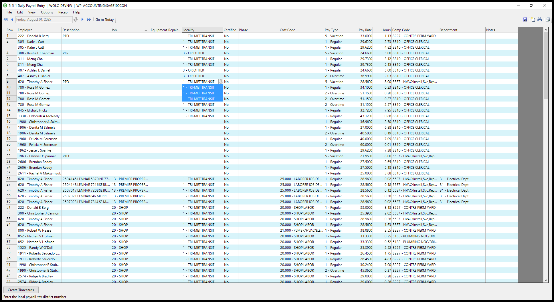 Step #19: Click on "1- TRI"