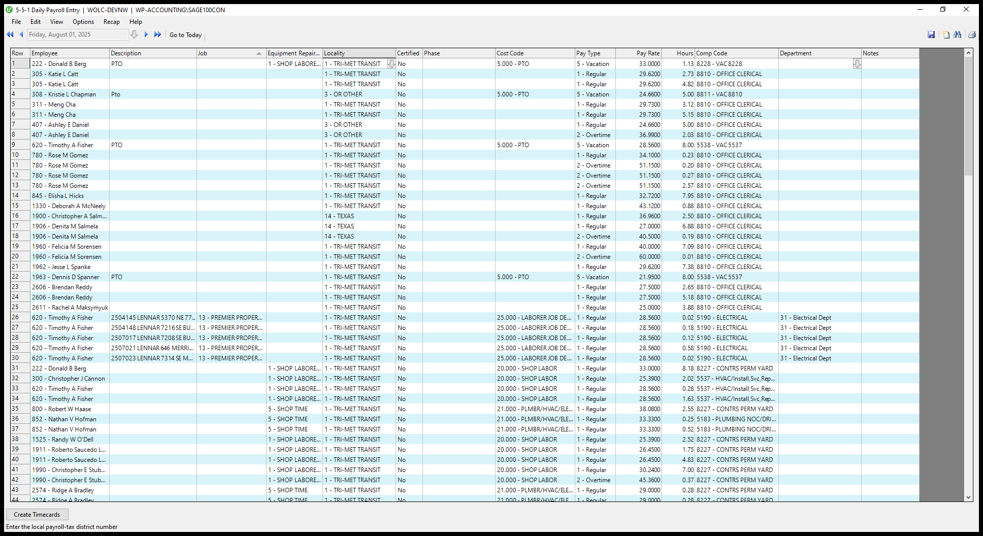 Step #45: Click on "Department"
