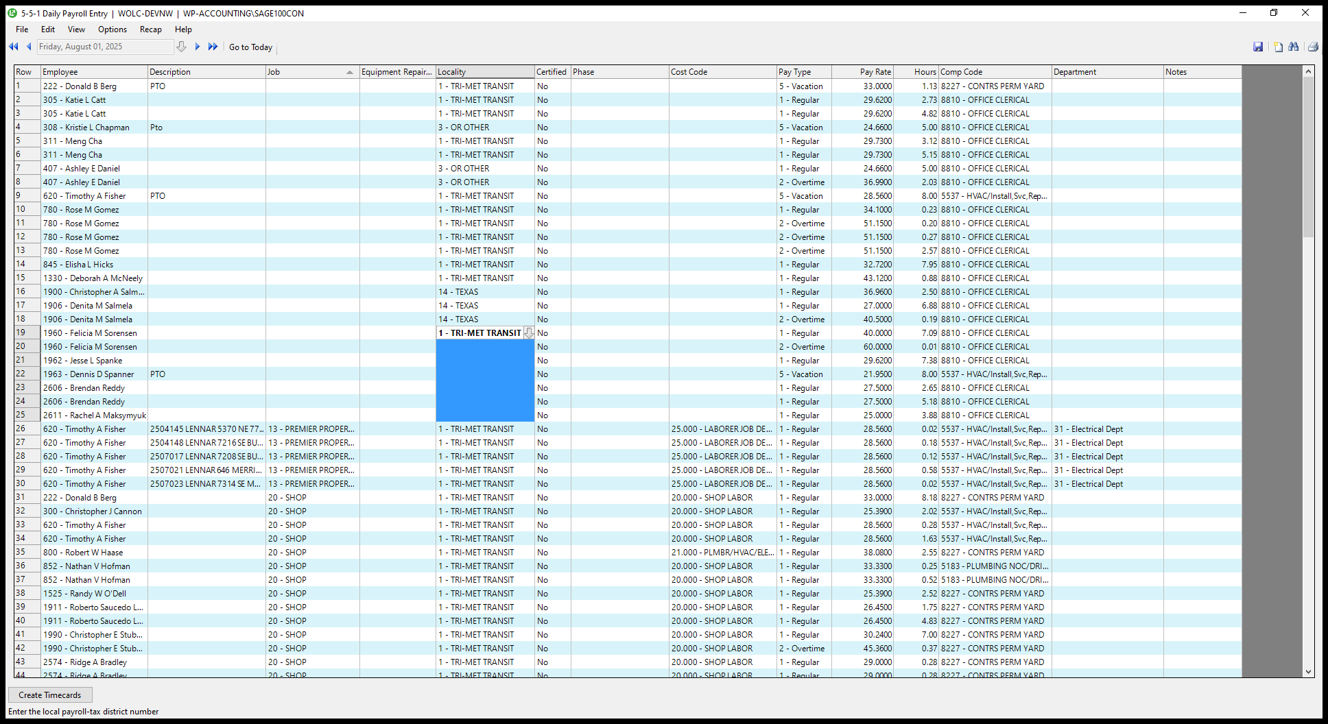 Step #22: Click on "1 - TRI - MET TRANSIT"