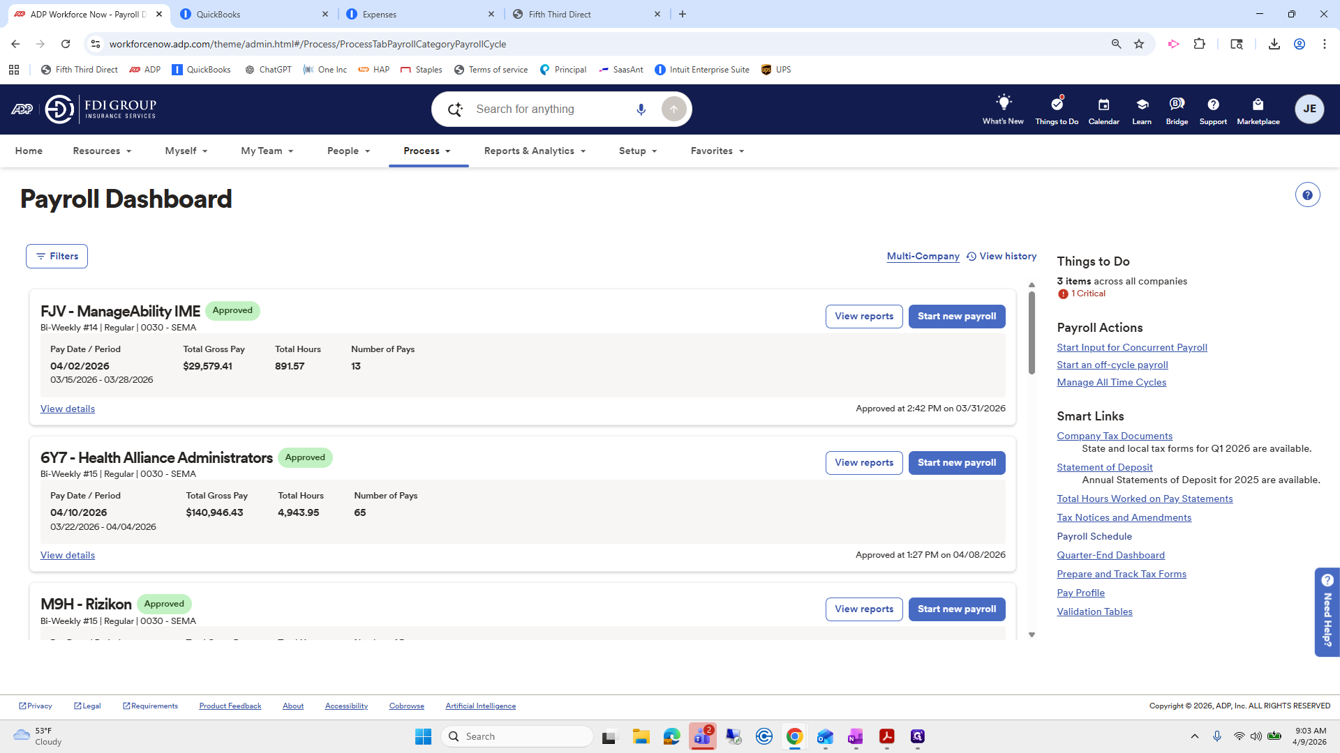 Step #8: Click on "Payroll Schedule"