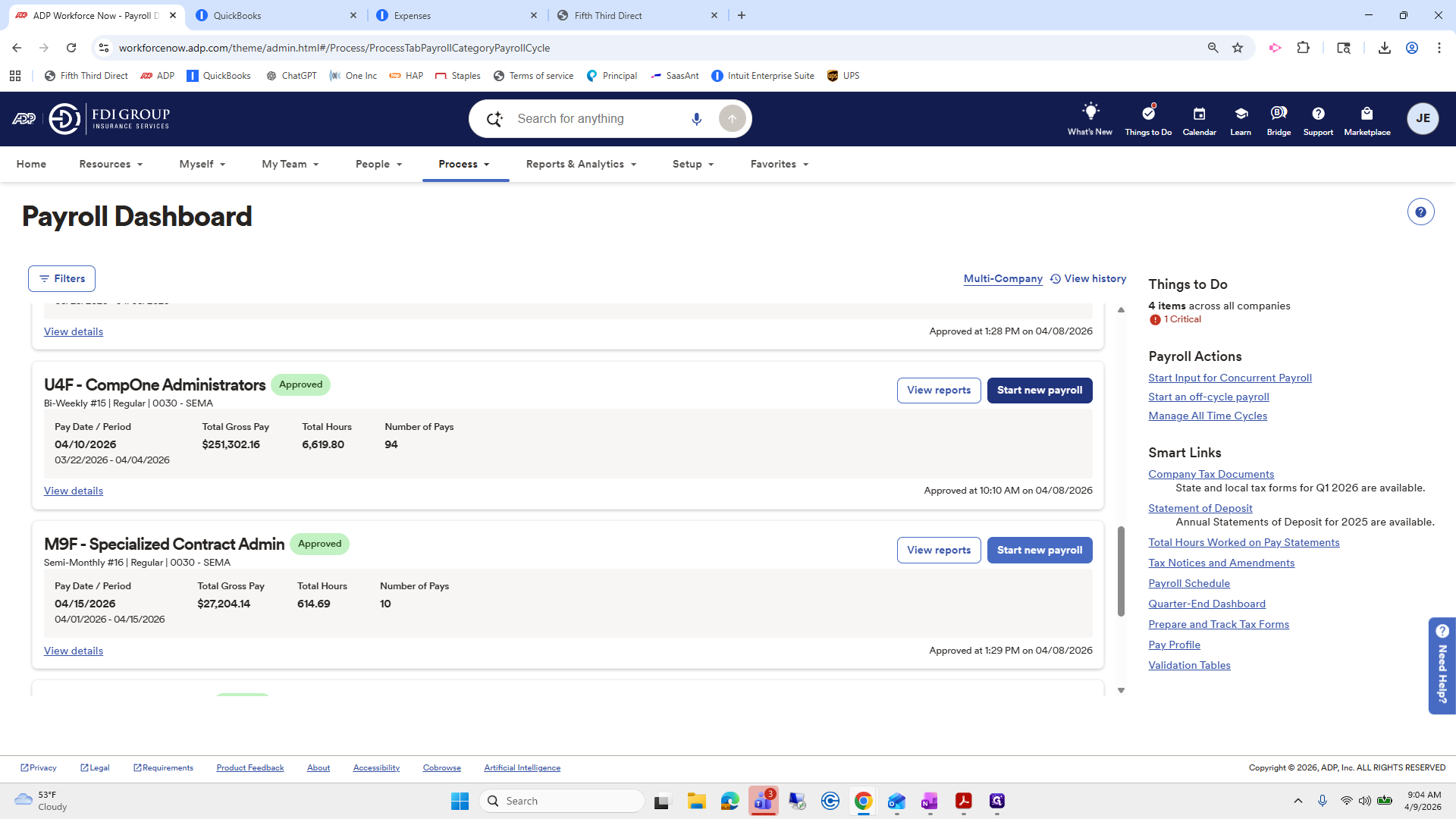 Step #36: Click on "Start new payroll"