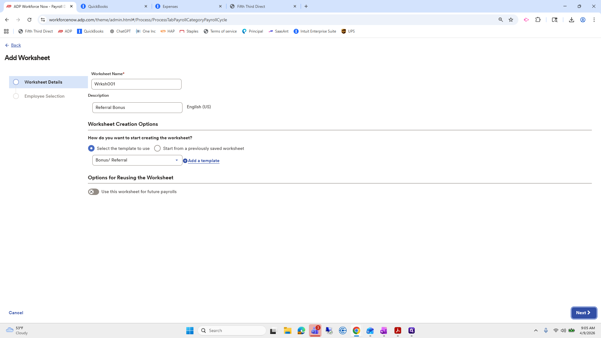Step #45: Click on "Next >"