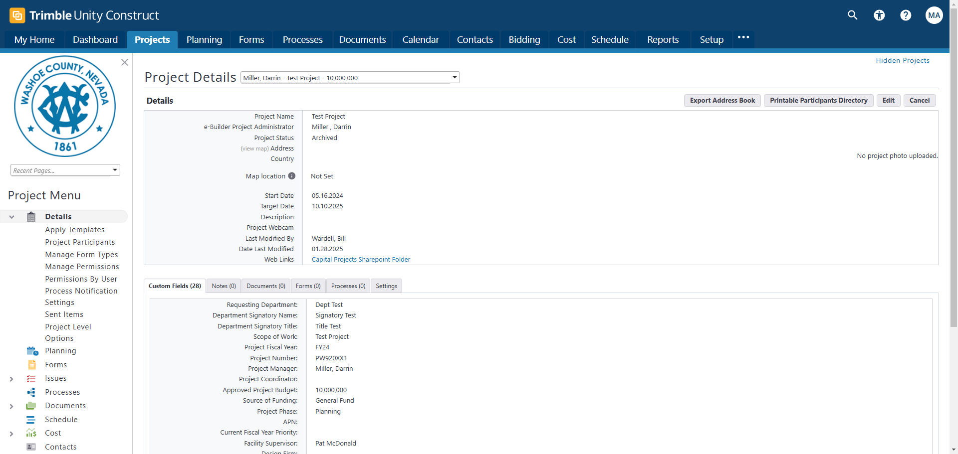 Step #6: Click on "Project Menu"