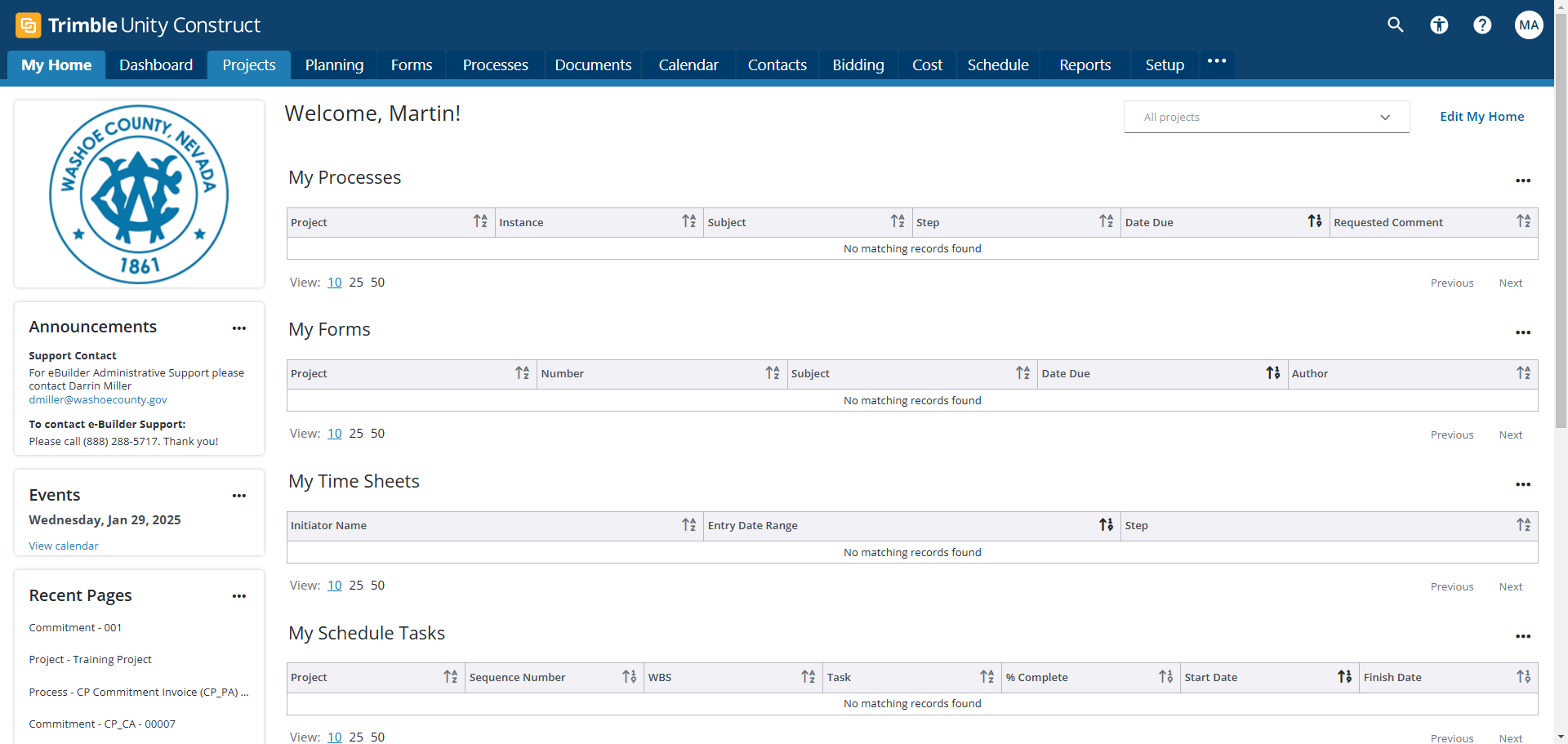 Step #2: Click on "Projects"