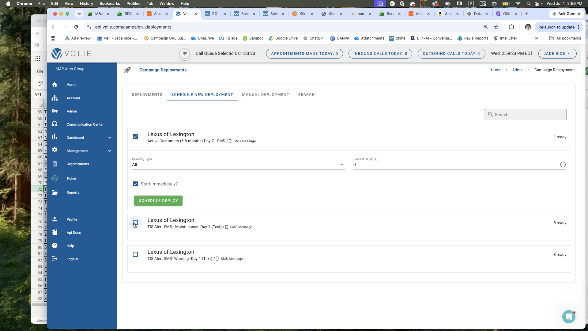 Step #5: Click the green Schedule Deploy button to send it.