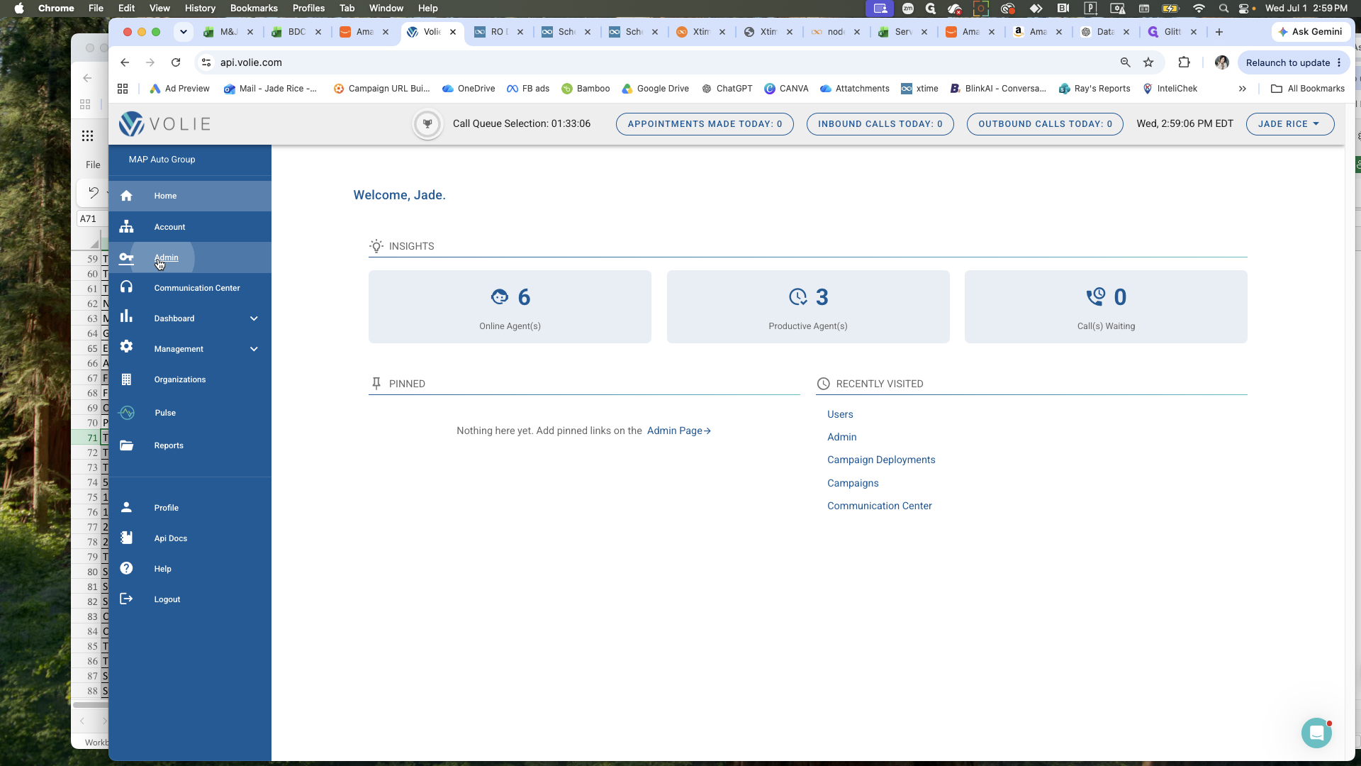 Step #1: Click Admin in the left-hand sidebar menu.