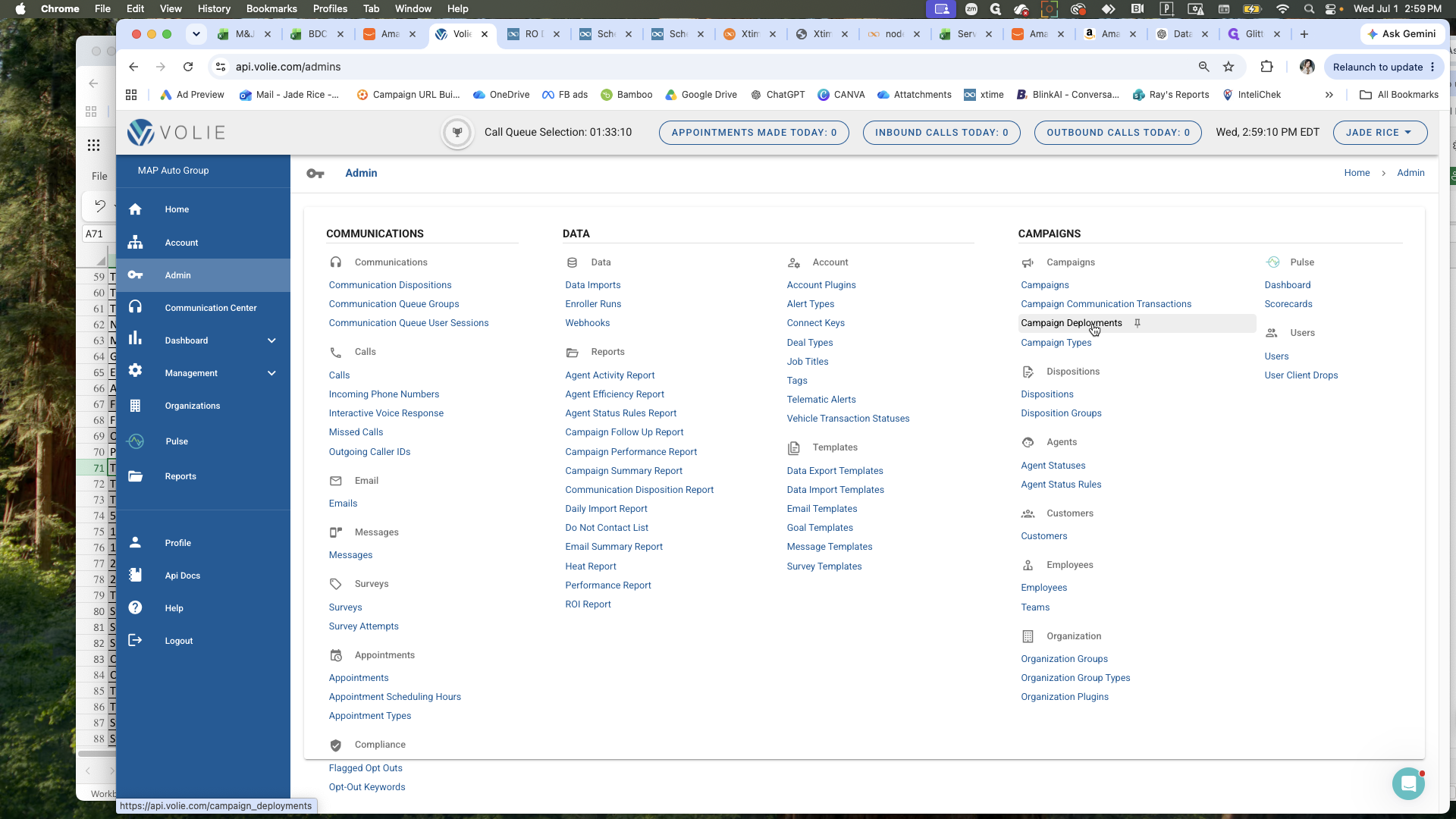 Step #2: Click Campaign Deployments under the Campaigns section.