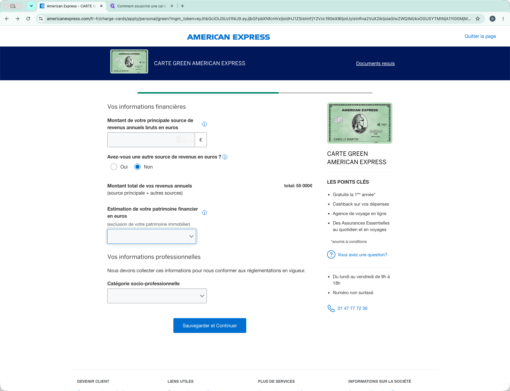 Step #9: Sélectionnez une tranche dans le champ Estimation de votre patrimoine financier en euros.