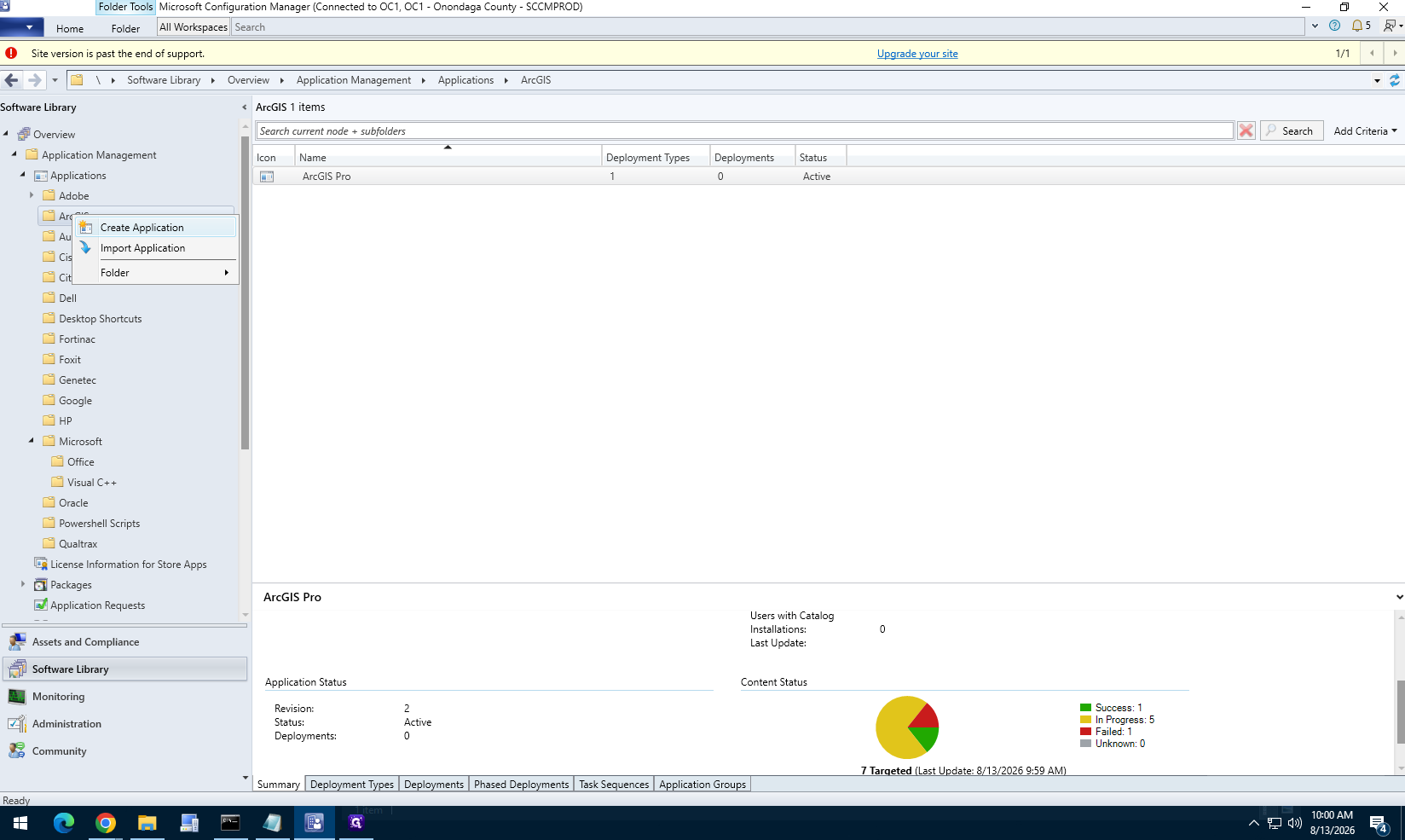 Step #16: Right-click your application folder and select Create Application.