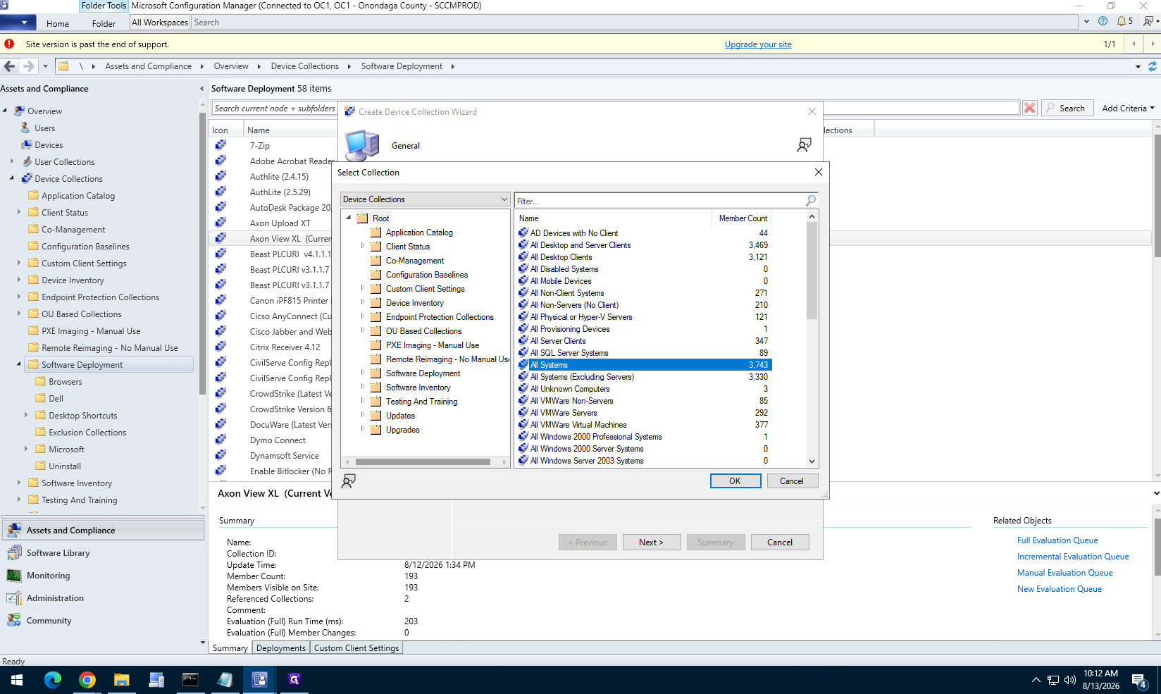 Step #38: Click Browse and select a limiting collection, such as All Systems.