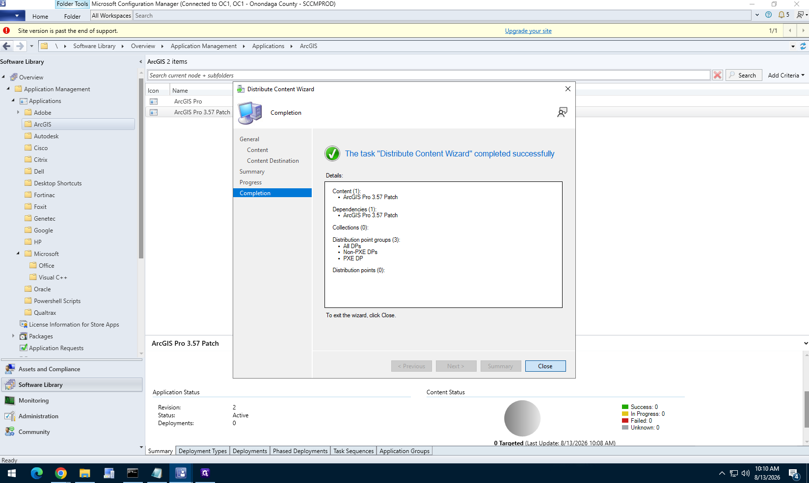 Step #29: Distribute the content for the patch application to your distribution points.