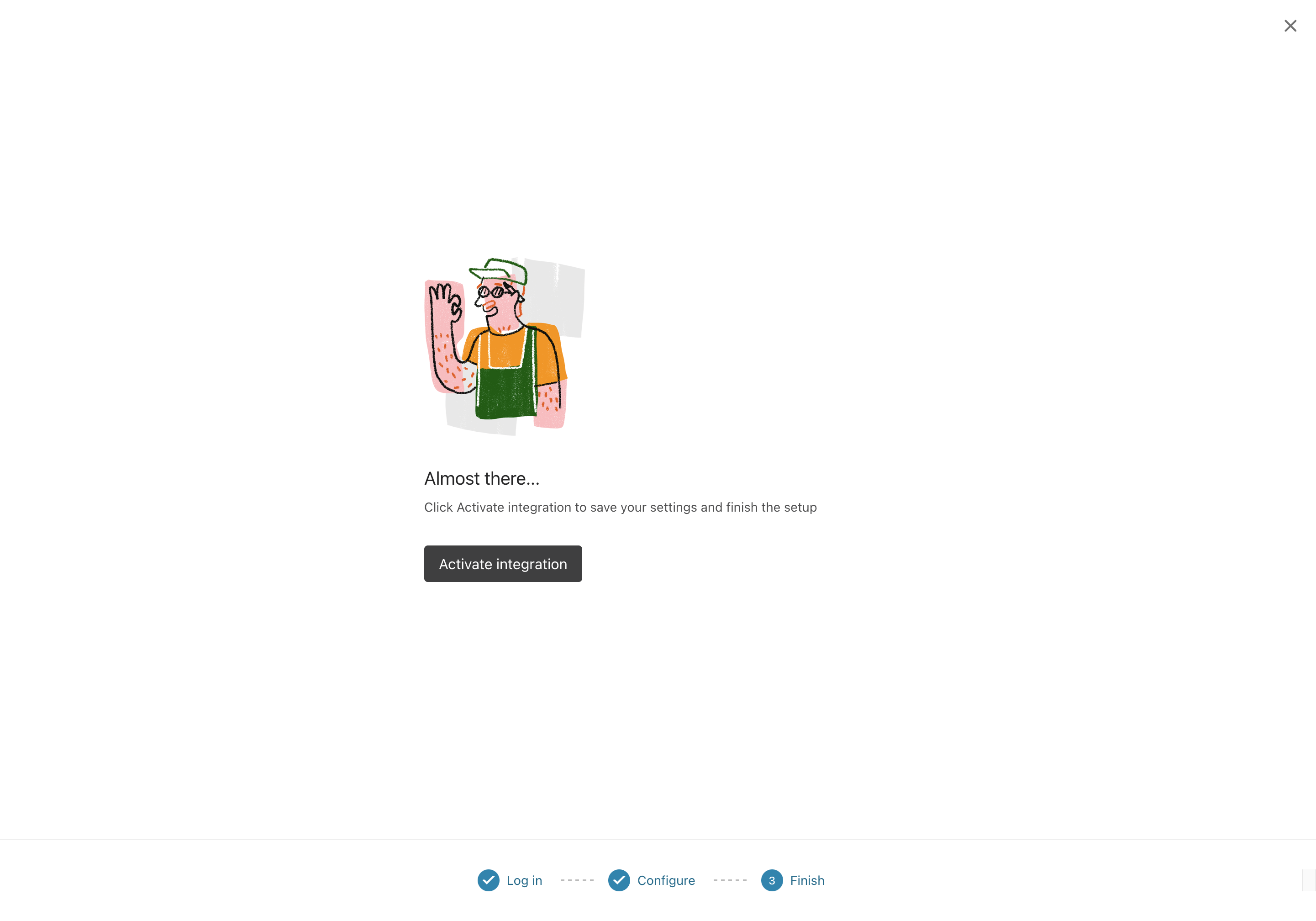 Step #5: Click on "Activate integration"