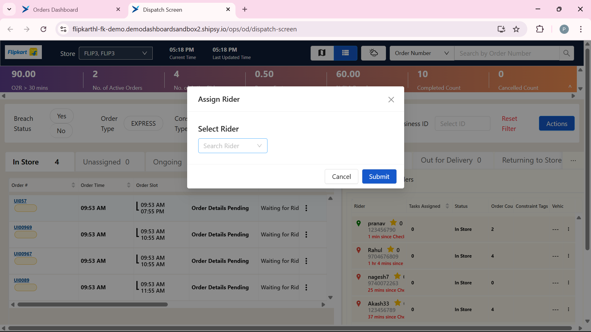 Step #2: Select the rider