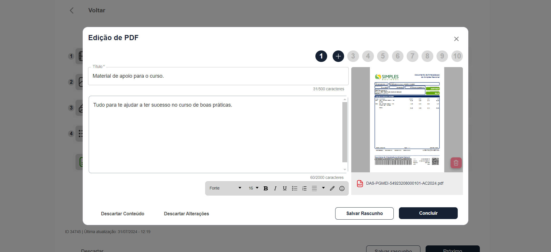 Step #40: Clique em 'Concluir'