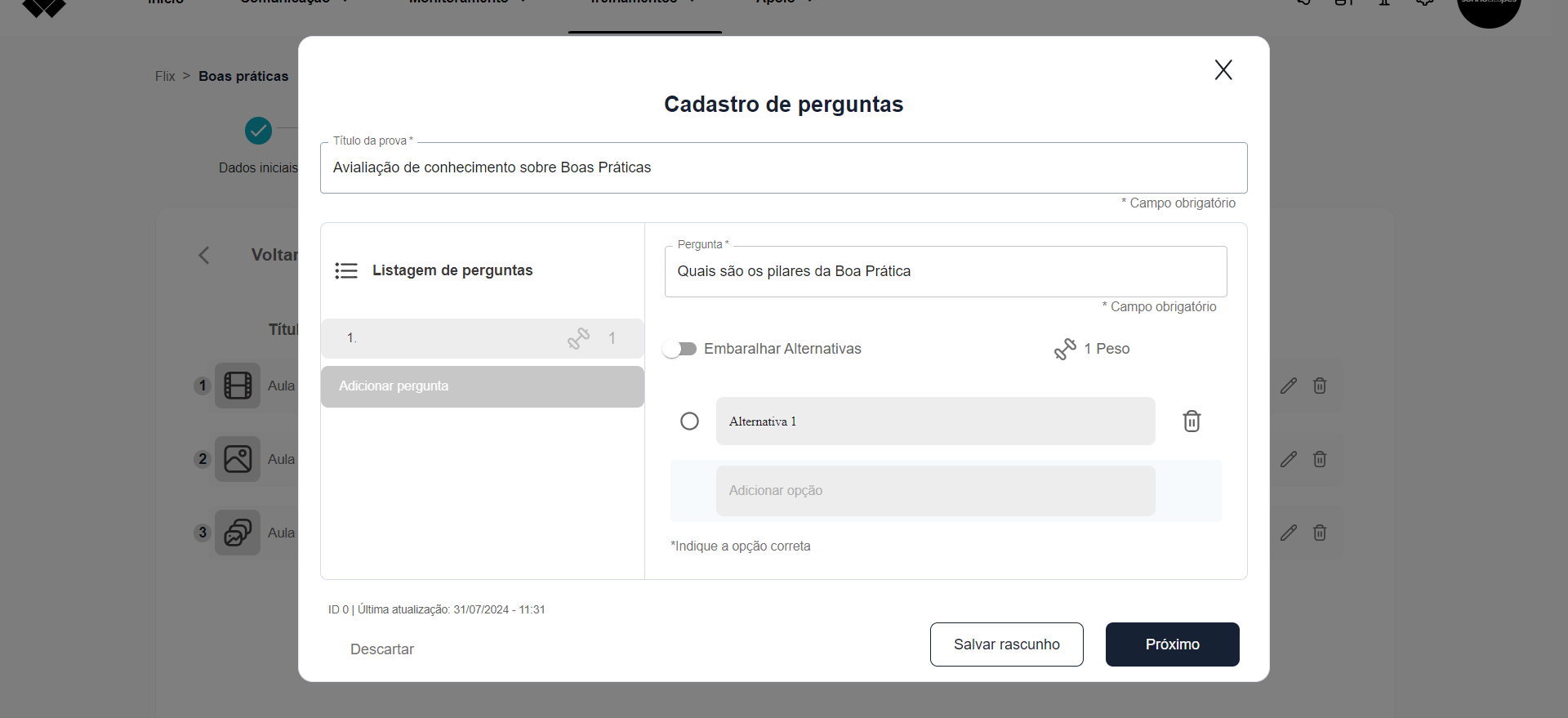 Step #23: Crie alternativas: 