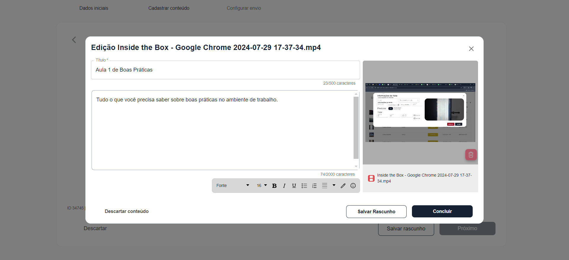 Step #16: Clique em 'Concluir'
