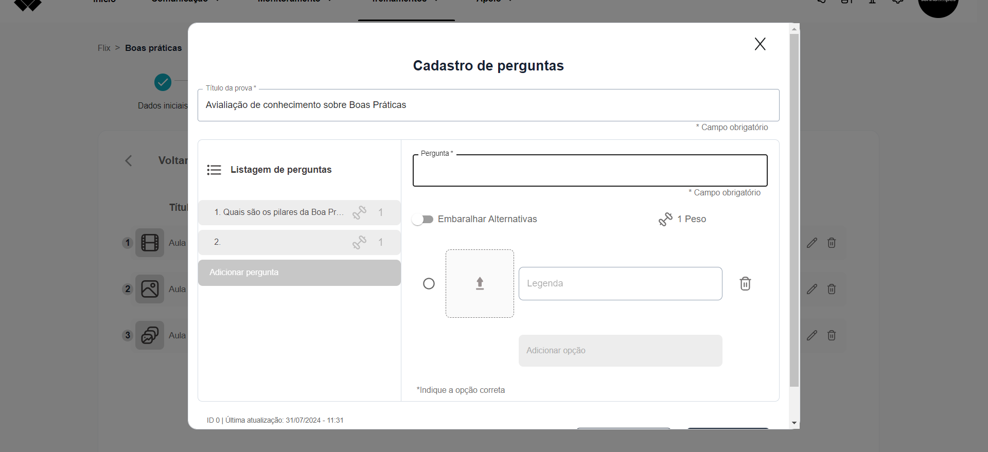 Step #27: Faça a pergunta.