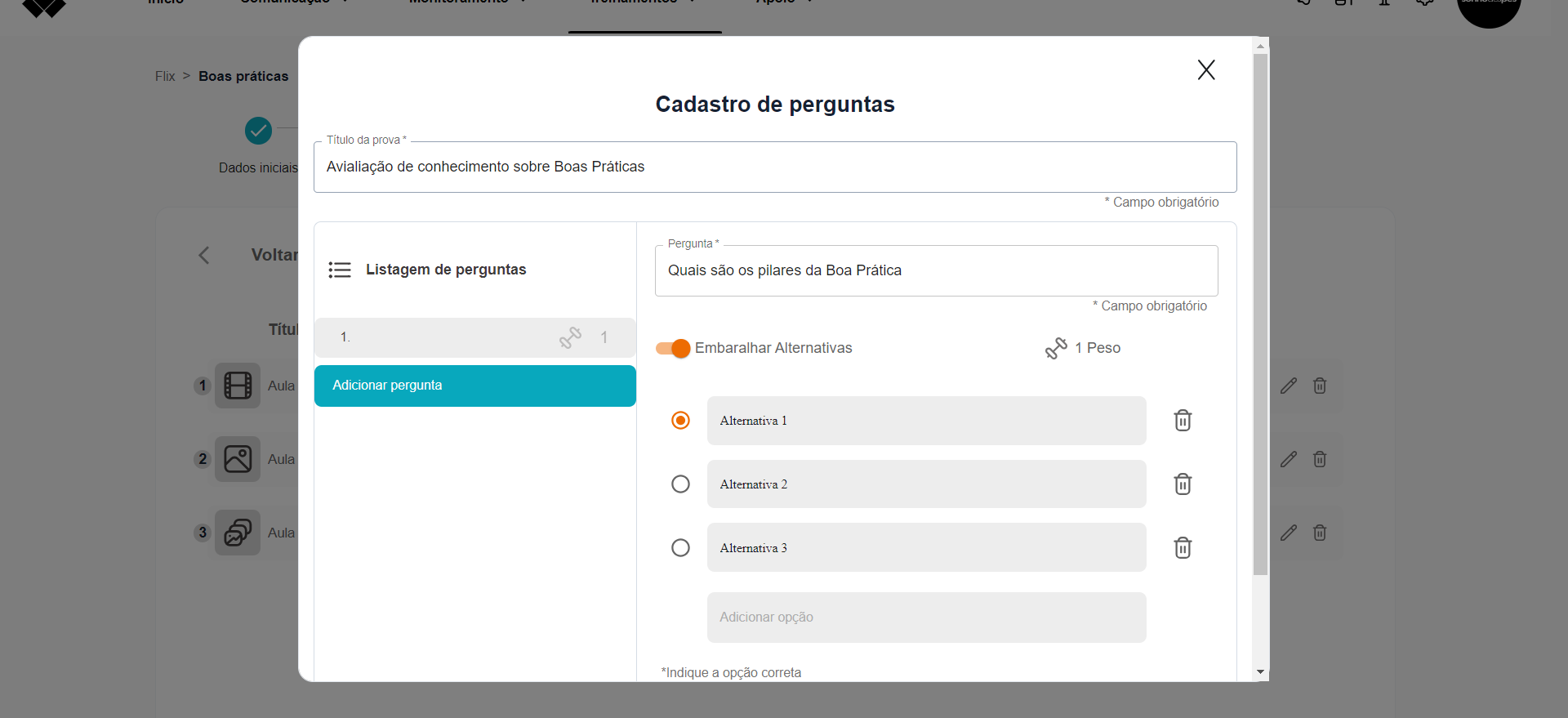 Step #25: Se desejar inclua mais perguntas: 