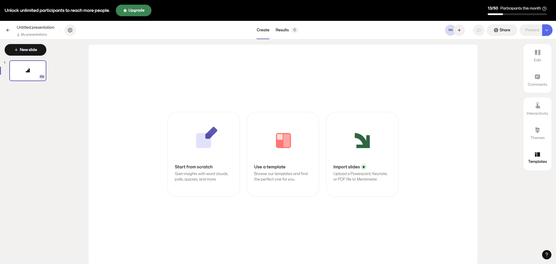 Step #3: Cliquem em "+ New slide"