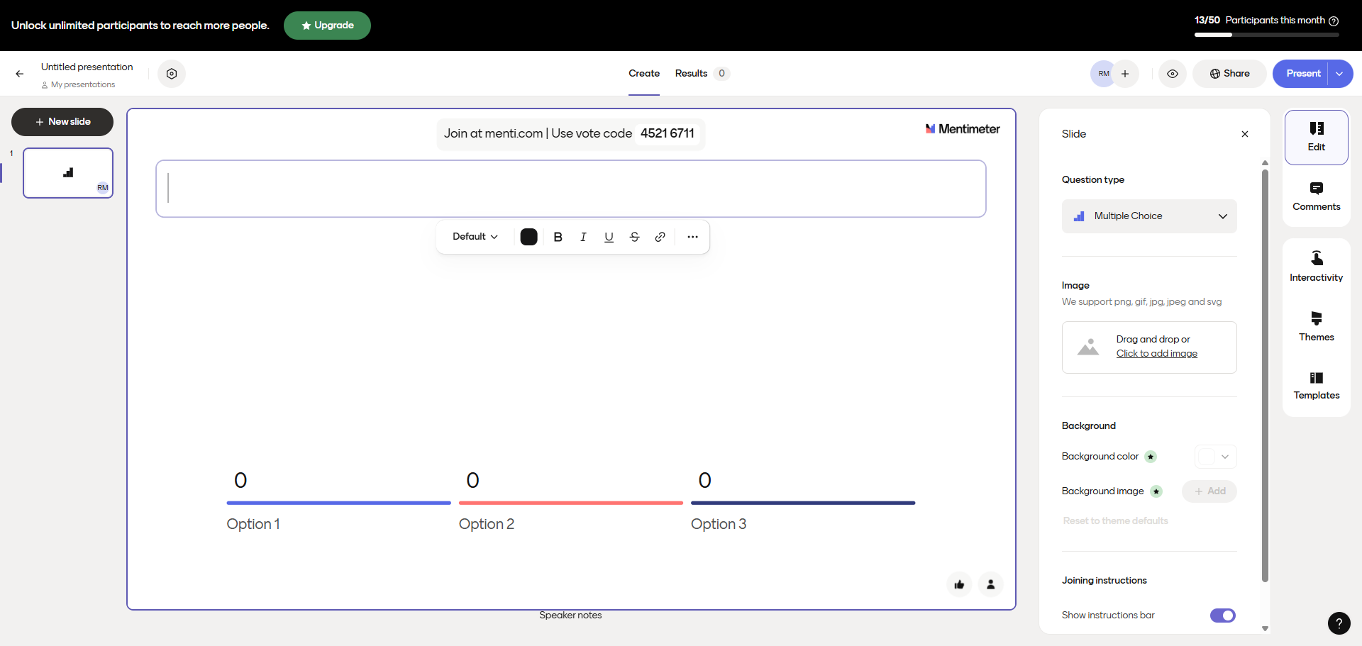Step #5: Indico a pergunta na caixa de texto disponível para o efeito