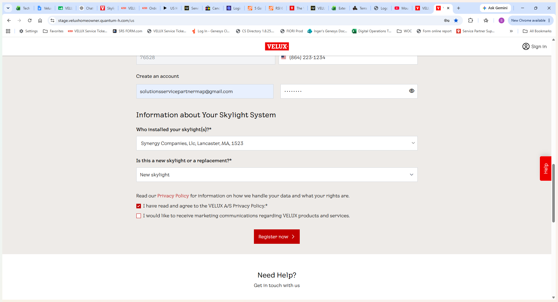 Step #11: Review your details, accept any necessary policies, and click Register now.